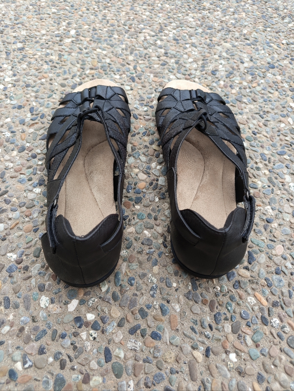Earth Origins Black Woven Strappy Sandals Women's Size 12 - Picture 4 of 6